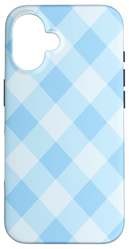 Azzurro Blau Gingham-Muster Hülle für iPhone 16 von Fantabulous Acc
