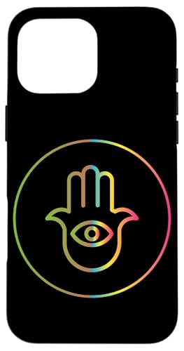 Bunte Hamsa-Hand - Symbol der Tradition und des Schutzes Hülle für iPhone 16 Pro Max Bunte Hamsa-Hand - Symbol der Tradition und des Schutzes Hülle für iPhone 16 Pro Max von Fantabulous Acc