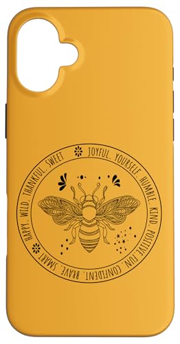 Buzz with Confidence: Bee Positive Vintage Hülle für iPhone 16 Plus Buzz with Confidence: Bee Positive Vintage Hülle für iPhone 16 Plus von Fantabulous Acc