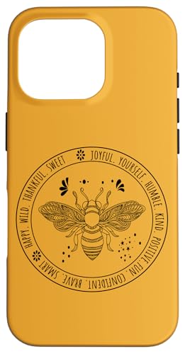 Buzz with Confidence: Bee Positive Vintage Hülle für iPhone 16 Pro Buzz with Confidence: Bee Positive Vintage Hülle für iPhone 16 Pro von Fantabulous Acc