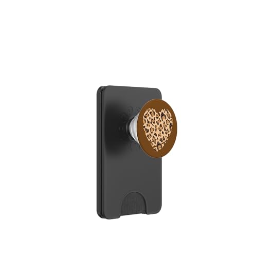 Herz-Gepardenmuster, Leopardenmuster, Used-Look PopSockets PopWallet für MagSafe von Fantabulous Acc