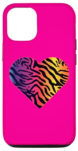 Herz Regenbogen Tiger Print - Boho Chic Fashion Hülle für iPhone 12/12 Pro von Fantabulous Acc