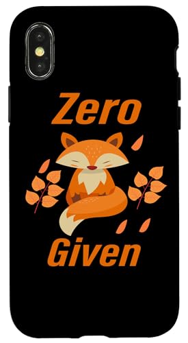 Lustiger Rotfuchs !! Zero Fox Given Animal Fox Lovers Hülle für iPhone X/XS von Fantabulous Acc