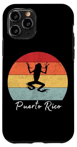 Puerto Rico Lustiger Frosch Retro Vintage Hülle für iPhone 11 Pro von Fantabulous Acc
