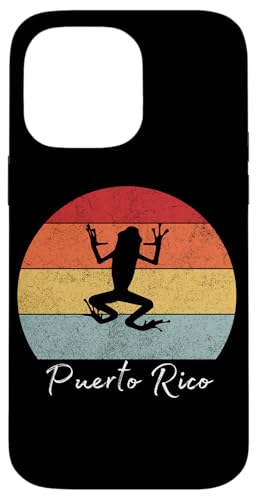 Puerto Rico Lustiger Frosch Retro Vintage Hülle für iPhone 14 Pro Max von Fantabulous Acc