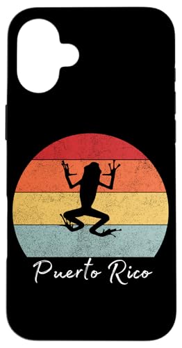 Puerto Rico Lustiger Frosch Retro Vintage Hülle für iPhone 16 Plus von Fantabulous Acc