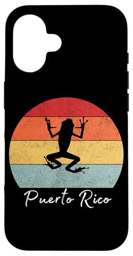 Puerto Rico Lustiger Frosch Retro Vintage Hülle für iPhone 16 von Fantabulous Acc