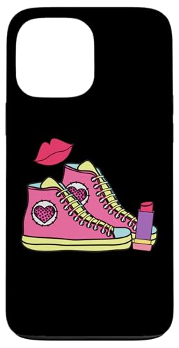 Rote Lippen, Lippenstift, Retro-Schuhe – Vintage Pop Art lustig Hülle für iPhone 13 Pro Max von Fantabulous Acc