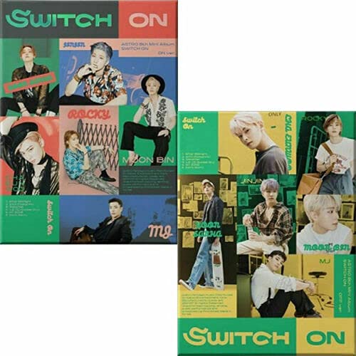 ASTRO [ SWITCH ON ] 8th Mini Album [ ON + OFF ] 2 VER FULL SET. 2ea CD+2ea FOLDED POSTER+2ea Photo Book(each 84p)+2ea Lyric Book(each 8p) +4ea Photo Card+2ea Sticker+2ea Post Card K-POP SEALED von Fantagio