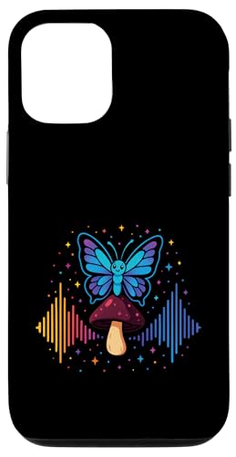 Butterfly Mushroom Soundwave Colorful Nature Magic Hülle für iPhone 12/12 Pro von Fantasy