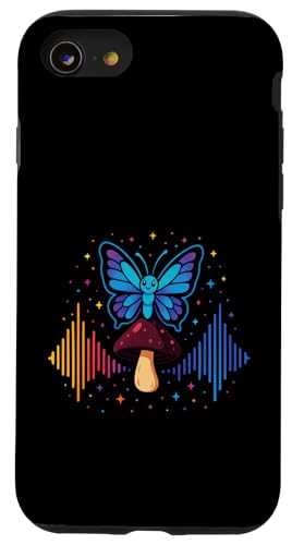 Butterfly Mushroom Soundwave Colorful Nature Magic Hülle für iPhone SE (2020) / 7 / 8 von Fantasy