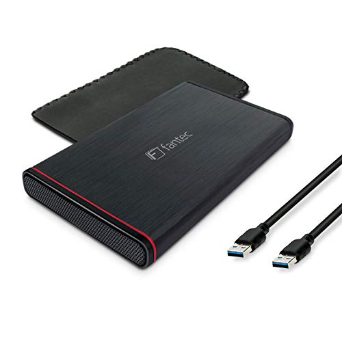 FANTEC 1661 Externe Festplatten Gehäuse für 6, 35 cm (2, 5 Zoll) SATA i/II/III Festplatte/Solid State Drive Schwarz von Fantec