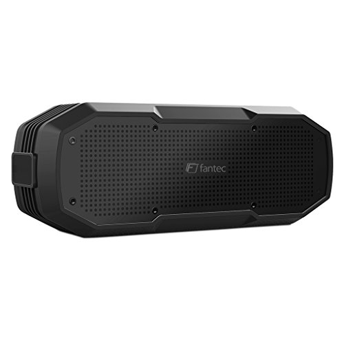 FANTEC 1941 Wasserdichter (IP65/IP67) mobiler Bluetooth 4.1 Lautsprecher mit sattem Bass und eingebautem Mikrofon schwarz von Fantec