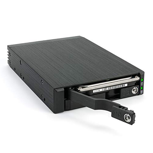 FANTEC 2-Fach 2,5" SAS/SATA 6G SSD/HDD Wechselrahmen, Einbau Modul im Formfaktor 3,5", einzeln verriegelbar, aus gebürstetem Aluminium, schwarz FANTEC 2-Fach 2,5" SAS/SATA 6G SSD/HDD Wechselrahmen, Einbau Modul im Formfaktor 3,5", einzeln verriegelbar, aus gebürstetem Aluminium, schwarz von Fantec