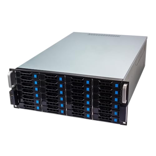 FANTEC 2564 SRC-4240X07-6GE, Expander Backplane, 19" 4HE 680mm Storage Gehäuse, 24x SAS/SATA Einschübe, je 2 Status LEDs, Einschübe für 3,5" und 2,5" Datenträger, 1x USB 2 Anschluss, 3X 120mm Lüfter von Fantec