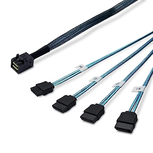 FANTEC 2577 SRC-mini SAS SFF8643 zu 4x SATA Kabel für SRC Backplane 12G Gehäuse von Fantec