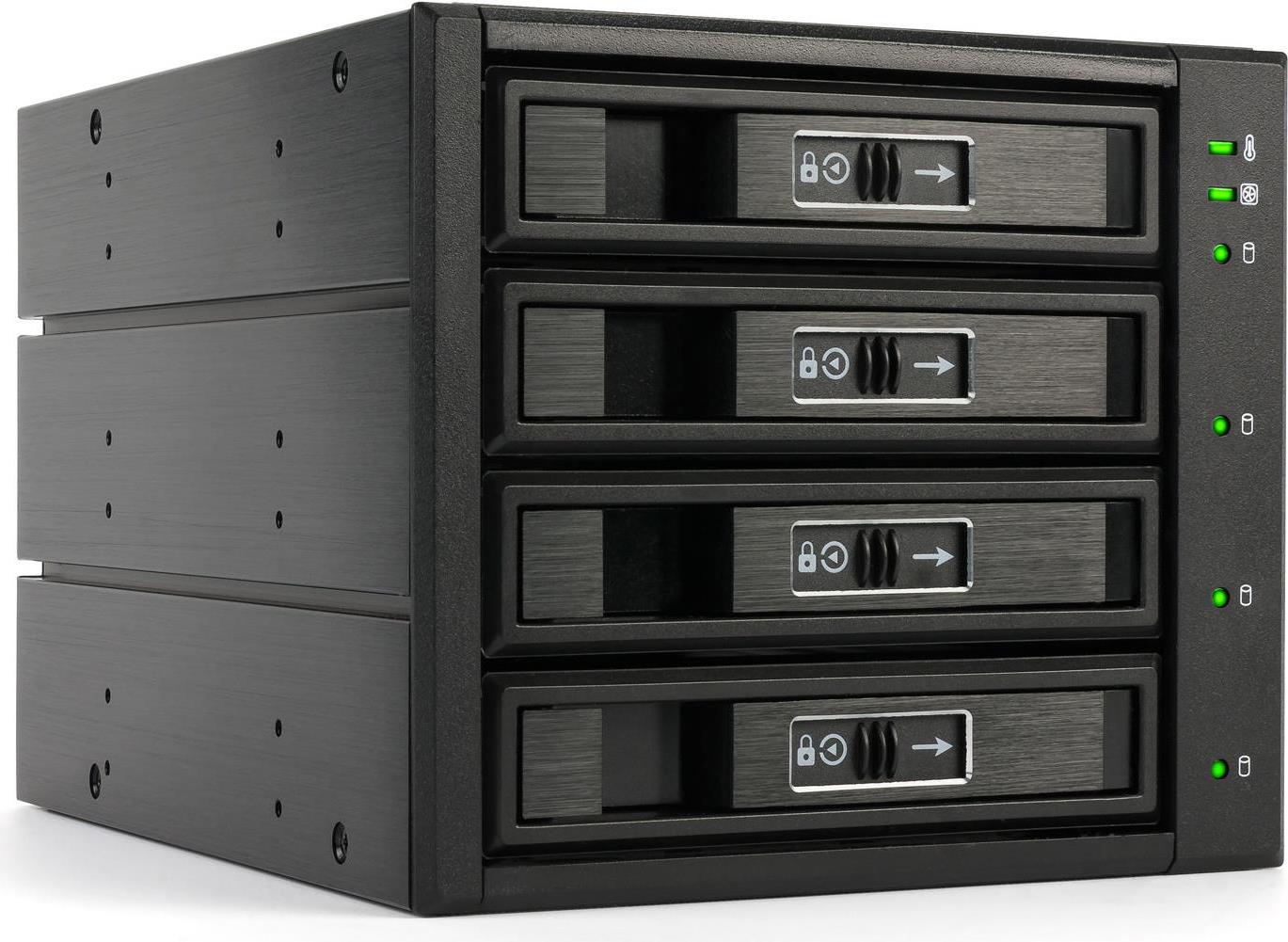 FANTEC BP-T3141 - Internes RAID-Gehäuse - 2.5 / 3.5 gemeinsam genutzt (6,4 cm, 8,9 cm) - SATA 6Gb/s / SAS 6Gb/s - 600MBps - SAS 6Gb/s, SATA 6Gb/s - Schwarz (2192) von Fantec