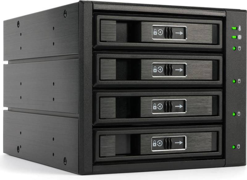FANTEC BP-T3141 - Internes RAID-Gehäuse - 2.5 / 3.5 gemeinsam genutzt (6,4 cm, 8,9 cm) - SATA 6Gb/s / SAS 6Gb/s - 600MBps - SAS 6Gb/s, SATA 6Gb/s - Schwarz (2192) von Fantec