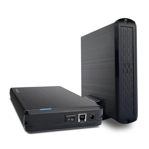 FANTEC DB-G35U3-6G USB3 USB3.2 Gen1 Festplattengehäuse für 1x SATA 3,5 Zoll Festplatte, Transferraten bis 5Gbit/s (SUPERSPEED), UASP, Standbyfunktion, Fester Schalter, Aluminium, schwarz von Fantec