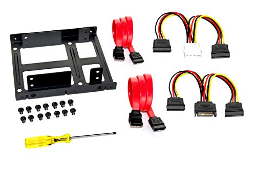 FANTEC Festplatten Einbaurahmen für 2X 2, 5 Zoll HDD/SSD für PC, Komplettes Montagezubehör FANTEC Festplatten Einbaurahmen für 2X 2, 5 Zoll HDD/SSD für PC, Komplettes Montagezubehör von Fantec