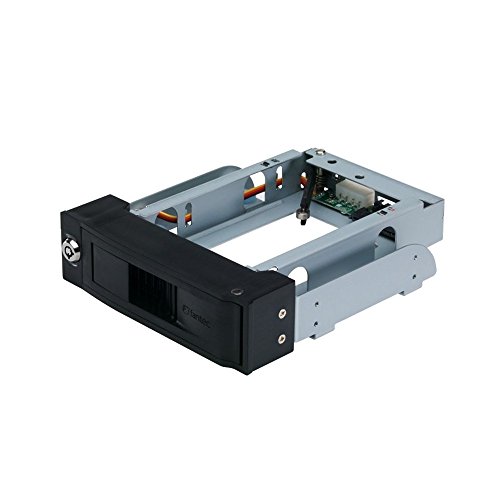 FANTEC MR-35SATA-A Wechselrahmen (für den Einbau von 8,89 cm (3,5 Zoll) SATA I/II/III Festplatten in einen 13,34 cm (5,25 Zoll) Schacht, schraubenlos, trägerlos, Anti-Vibration) schwarz von Fantec