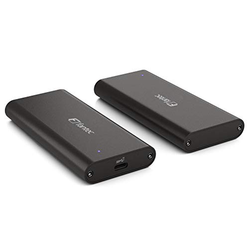 FANTEC NVMe31 Externes Festplattengehäuse (für M.2 NVMe SSD, USB 3.1 Generation II und UASP, Datentransfer bis 10Gbit/s, für den Dauereinsatz geeignet, passive Kühlung, Aluminium Gehäuse) schwarz von Fantec