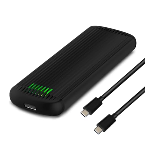FANTEC NVMe31-FastLock USB3.2 Gen2 Festplattengehäuse für 1x PCIe NVMe SSD, Transferraten bis 10Gbit/s (SUPERSPEED+), werkzeugloser Zusammenbau, incl. Thermal Pad, Aluminium schwarz von Fantec