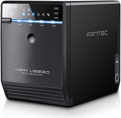 FANTEC QB-35US3-6G 4x 3.5 Zoll HDD Gehäuse USB 3.0 und eSATA Bundle mit 4x 3000GB WD Red 24/7 von Fantec