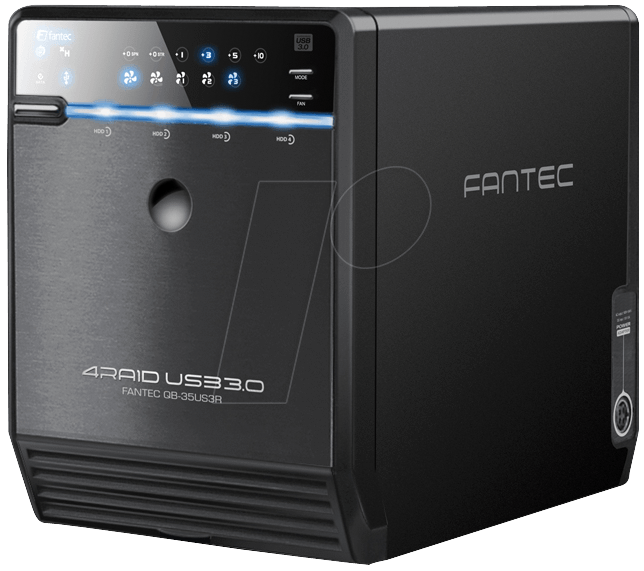 FANTEC QB-35US3R - externes 4x 3.5'' SATA HDD Gehäuse, USB 3.0 / eSATA Box, Raid von Fantec