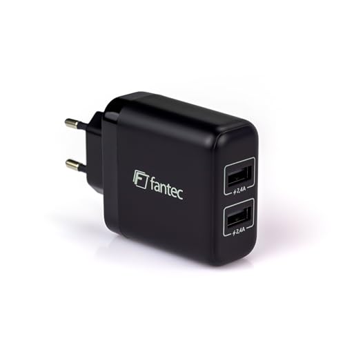 FANTEC SC-A224 Smart Charge 24W 2 Port USB-A 5V 4.8A Farbe: schwarz, 2478 von Fantec