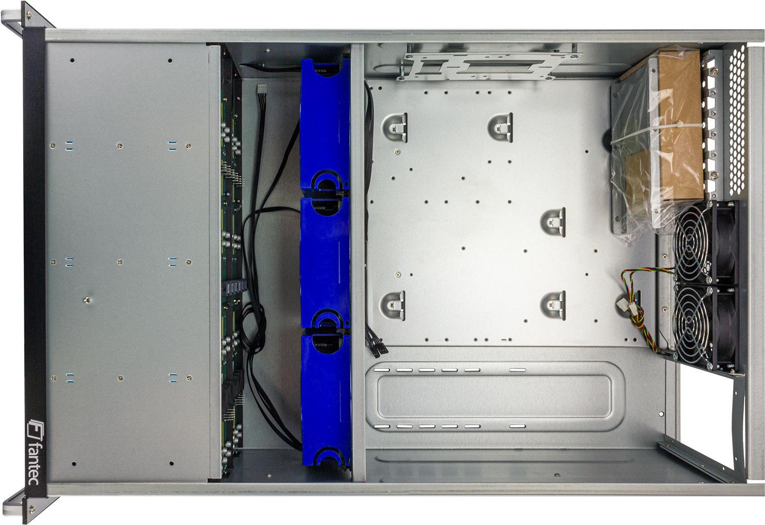 FANTEC SRC-4240X07-12G - Storage case - 4U - Erweitertes ATX - SATA/SAS - Hot-Swap - keine Spannungsversorgung - Schwarz, Silber - USB von Fantec