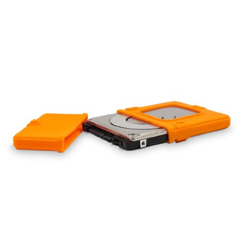 FANTEC Silikonschutzhülle (Protection Sleeve für 6,35 cm (2,5 Zoll) Festplatten und SSDs, absorbiert Gerätevibrationen, dämpft Stöße und Erschütterungen) orange von Fantec