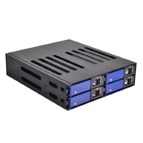 Fantec Laufwerksgehäuse MR-SA1041 (SAS & SATA 1x 13,34cm (5,25 Zoll) 4X 6,35cm (2,5 Zoll) HDD/SDD) von Fantec