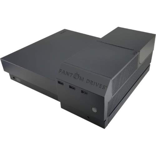 Fantom Drives FD 10TB Xbox One X Festplatte - XSTOR - Easy Attach Design für Nahtlose Optik mit 3 USB-Anschlüssen - (XOXA10000), Schwarz von Fantom Drives