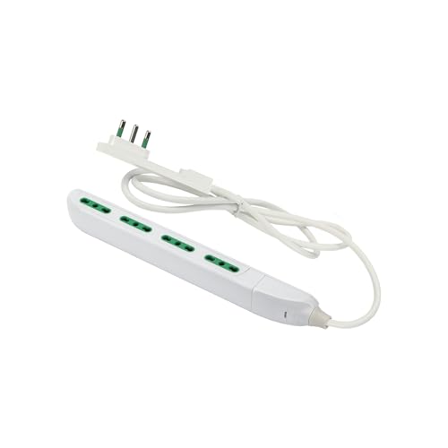 FANTON 47404 Mehrfachsteckdose Slim 4 zweipolige Steckdosen mit großem Clock Stecker und 1,5 Meter Kabel, nützlich für Enge Stellen, hinter Möbeln und Nachttischen FANTON 47404 Mehrfachsteckdose Slim 4 zweipolige Steckdosen mit großem Clock Stecker und 1,5 Meter Kabel, nützlich für Enge Stellen, hinter Möbeln und Nachttischen von Fanton
