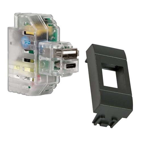FANTON 82893-32 USB A+C 2,4 A Einbau-Keystone-Anschluss, komplett mit Kampfadapter mit Platten und Halterungen BTICINO Living Light/International FANTON 82893-32 USB A+C 2,4 A Einbau-Keystone-Anschluss, komplett mit Kampfadapter mit Platten und Halterungen BTICINO Living Light/International von Fanton