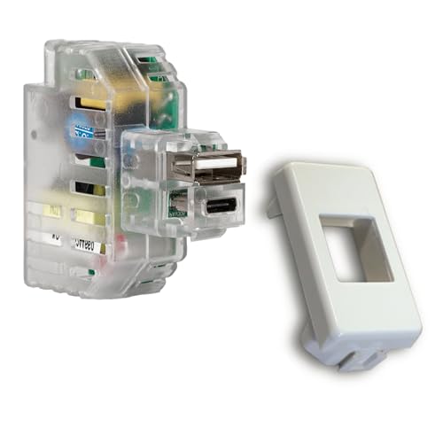FANTON 82893-39 Kit Netzteil USB A+C 2,4 A Anschluss Keystone zum Einbau komplett mit Adapter mit Platten und Halterungen VIMAR Plana FANTON 82893-39 Kit Netzteil USB A+C 2,4 A Anschluss Keystone zum Einbau komplett mit Adapter mit Platten und Halterungen VIMAR Plana von Fanton
