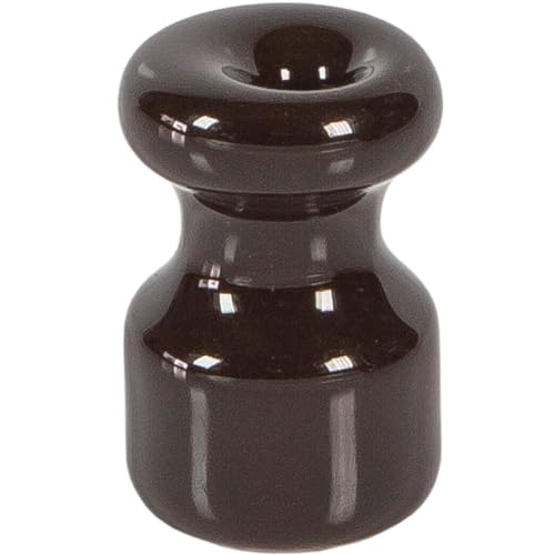 FANTON Isolator aus Keramik, braun, Set mit 6 Isolatoren Ø 16 mm H 25 mm für Vintage-Seidenkabelinstallationen komplett mit vermessingten Schrauben 89030BW FANTON Isolator aus Keramik, braun, Set mit 6 Isolatoren Ø 16 mm H 25 mm für Vintage-Seidenkabelinstallationen komplett mit vermessingten Schrauben 89030BW von Fanton