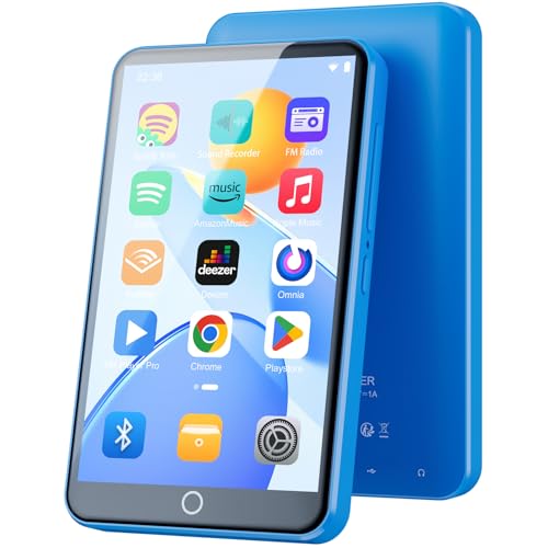 80GB MP3 Player mit WiFi Bluetooth - 4 Zoll IPS Touch Screen, Musikplayer für Kinder, Android MP4 Player mit Spotify, Audible, Amazon Music, Deezer, Play Store Streaming Music Apps von Fanvace