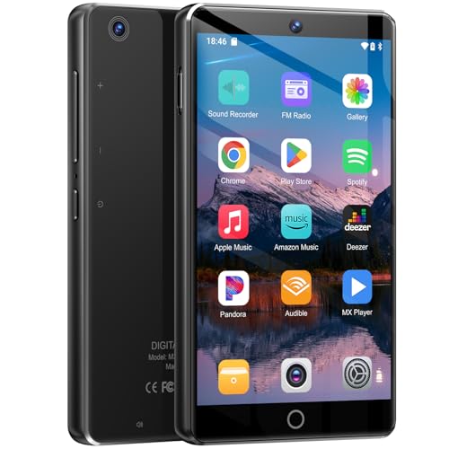 Fanvace 80GB MP3 Player Mit Bluetooth WiFi, 4 Zoll MP4 Player Mit Kamera und Lautsprecher, Android 13 OS MP3 Music Player Mit Spotify von Fanvace