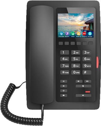 Fanvil H5W - IP-Telefon - Schwarz - Kabelgebundenes Mobilteil - Im Band - Out-of band - SIP-Info - 2 Zeilen - 8,89 cm (3.5 ) (H5W BLACK) von Fanvil