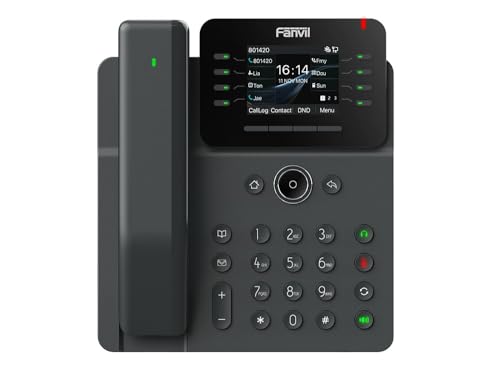 Fanvil V62 PRO IP-Telefon mit Farbdisplay, 21 programmierbare Tasten, Bluetooth-Kopfhörer, 12 SIP-Linien von Fanvil