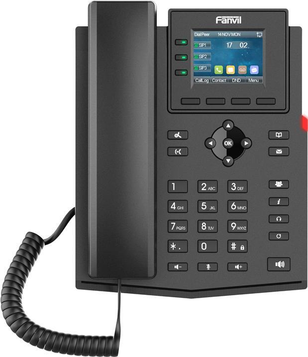 Fanvil X303P - IP-Telefon - Schwarz - Kabelgebundenes Mobilteil - Tisch/Wand - Linux - Im Band - Out-of band - SIP-Info (X303P) von Fanvil