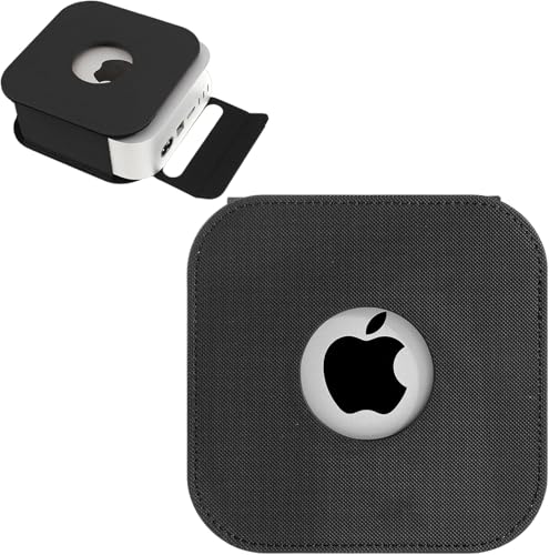 Leder-Schutzhülle für Apple Mac Mini Desktop-Computer M4/M4 Pro 2024 (Schwarz) von Fanxinzttc