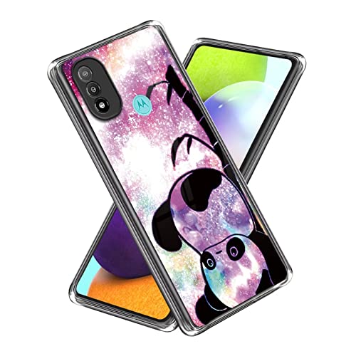 Fanxwu Hülle Kompatibel mit Motorola Moto E20/E30/E40 Handyhülle mit Displayschutzfolie Weiches TPU Silikon Ultra Dünn Case Anti-Kratzer Stoßfest Schutzhülle, Panda von Fanxwu