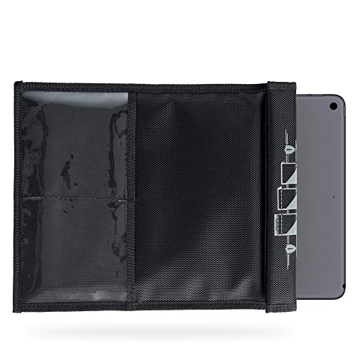 Faraday Taschenjacke, XL, strapazierfähig, schwarzes Segeltuch, für große Handys, Schlüsselanhänger, Pässe, Kreditkarten – EMP CME EMF Signalabschirmung für Rechtsdurchsetzung und Militär von Faraday Defense