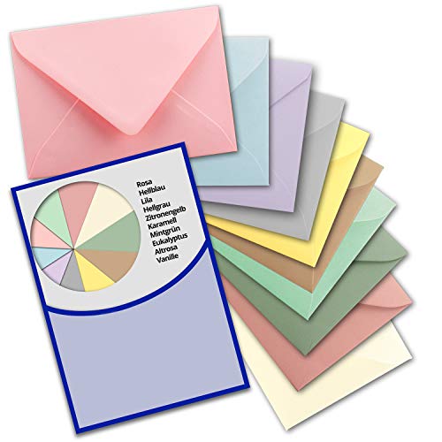 1000 Brief-Umschläge - Farbenmix-Paket 4 - DIN C6-114 x 162 mm - Kuverts mit Nassklebung ohne Fenster für Gruß-Karten & Einladungen - Serie FarbenFroh von FarbenFroh by GUSTAV NEUSER