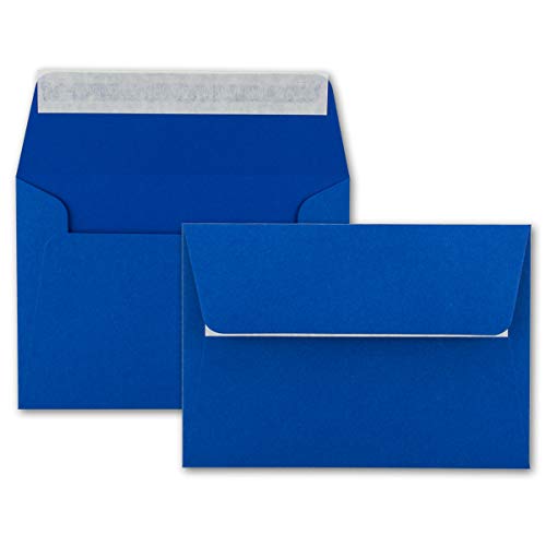 1000x Brief-Umschläge B6 - Royalblau - 12,5 x 17,5 cm - Haftklebung 120 g/m² - breite edle Verschluss-Lasche - hochwertige Einladungs-Umschläge von FarbenFroh by GUSTAV NEUSER