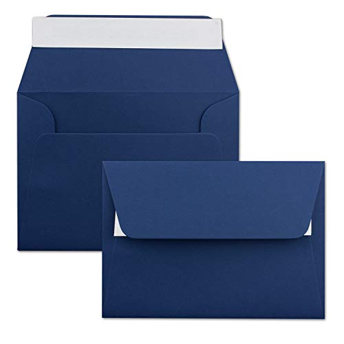 1000x Briefumschläge Nachtblau/Dunkel-blau DIN C6 Format 11,4 x 16,2 cm - Haftklebung - Kuverts ohne Fenster - Weihnachten, Grußkarten & Einladungen - Für A6 & A4 Papier von FarbenFroh by GUSTAV NEUSER