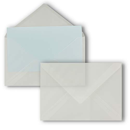 1000x Briefumschläge in Transparent - DIN C5 Kuverts 22,9 x 16,2 cm - Nassklebung ohne Fenster - Weihnachten, Grußkarten - Serie FarbenFroh von FarbenFroh by GUSTAV NEUSER